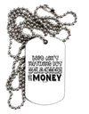 Beaches and Money Adult Dog Tag Chain Necklace by TooLoud-Dog Tag Necklace-TooLoud-White-Davson Sales