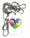 Big Puzzle Heart - Autism Awareness Adult Dog Tag Chain Necklace by TooLoud-Dog Tag Necklace-TooLoud-White-Davson Sales