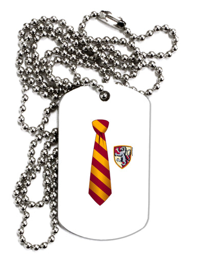 Wizard Tie Red and Yellow Adult Dog Tag Chain Necklace by TooLoud-TooLoud-1 Piece-Davson Sales