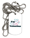 I'm HER Valentine Adult Dog Tag Chain Necklace-Dog Tag Necklace-TooLoud-1 Piece-Davson Sales