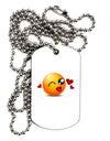 Kissy Face Emoji Girl Adult Dog Tag Chain Necklace-Dog Tag Necklace-TooLoud-1 Piece-Davson Sales