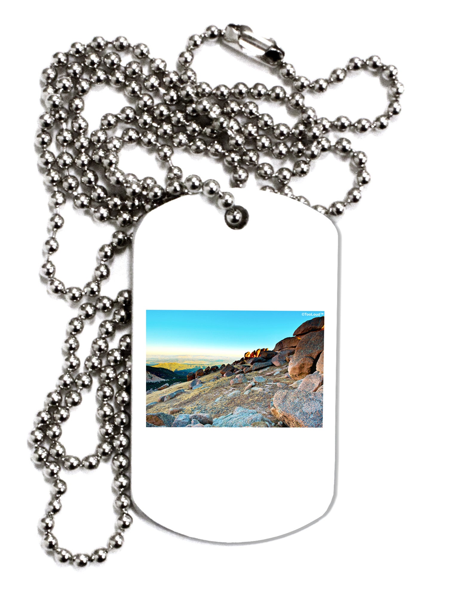 CO Rockies View Adult Dog Tag Chain Necklace-Dog Tag Necklace-TooLoud-1 Piece-Davson Sales
