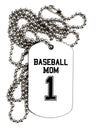 Baseball Mom Jersey Adult Dog Tag Chain Necklace by TooLoud-TooLoud-White-Davson Sales