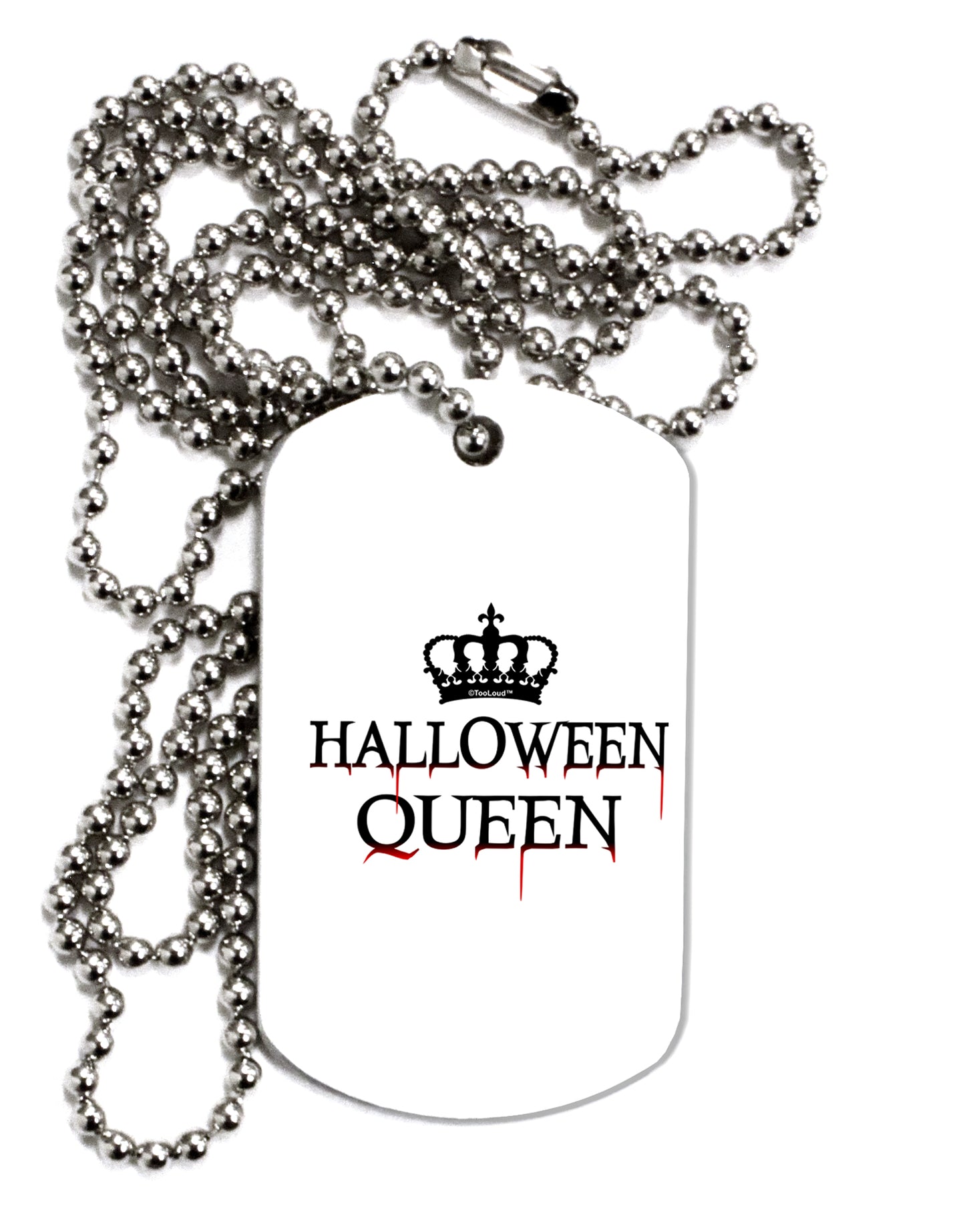 Halloween Queen Adult Dog Tag Chain Necklace by TooLoud-Dog Tag Necklace-TooLoud-1 Piece-Davson Sales
