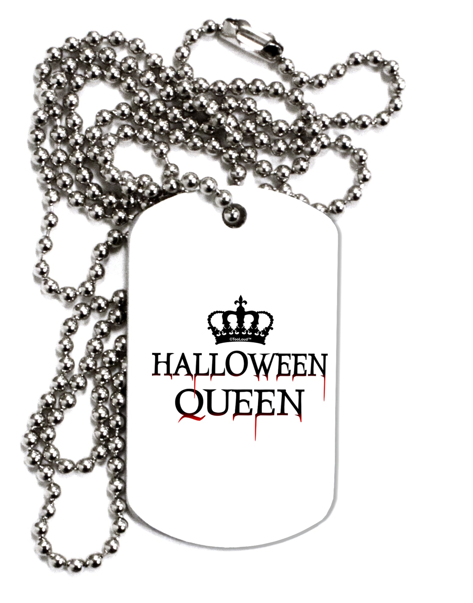 Halloween Queen Adult Dog Tag Chain Necklace by TooLoud-Dog Tag Necklace-TooLoud-1 Piece-Davson Sales