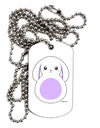 Cute Bunny with Floppy Ears - Purple Adult Dog Tag Chain Necklace by TooLoud-Dog Tag Necklace-TooLoud-White-Davson Sales