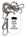 Keep Calm and Eat Bacon Adult Dog Tag Chain Necklace by TooLoud-Dog Tag Necklace-TooLoud-1 Piece-Davson Sales