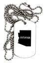 Arizona - United States Shape Adult Dog Tag Chain Necklace-Dog Tag Necklace-TooLoud-White-Davson Sales