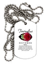 Birthstone Tourmaline Adult Dog Tag Chain Necklace by TooLoud-Dog Tag Necklace-TooLoud-1 Piece-Davson Sales