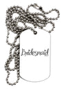 Bridesmaid Design - Diamonds Adult Dog Tag Chain Necklace-Dog Tag Necklace-TooLoud-White-Davson Sales