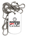 Running Late Is My Cardio Adult Dog Tag Chain Necklace-Dog Tag Necklace-TooLoud-1 Piece-Davson Sales