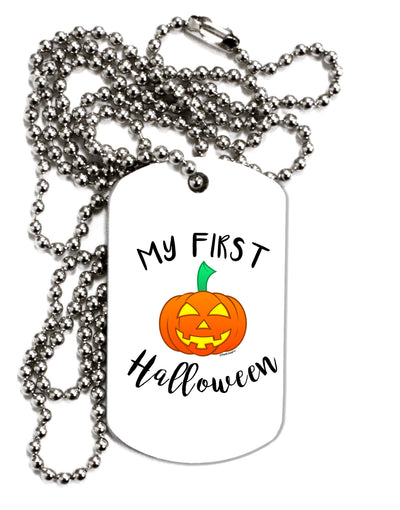 My First Halloween Adult Dog Tag Chain Necklace by TooLoud-Dog Tag Necklace-TooLoud-1 Piece-Davson Sales