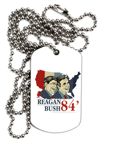 TooLoud REAGAN BUSH 84 Adult Dog Tag Chain Necklace-Dog Tag Necklace-TooLoud-1 Piece-Davson Sales