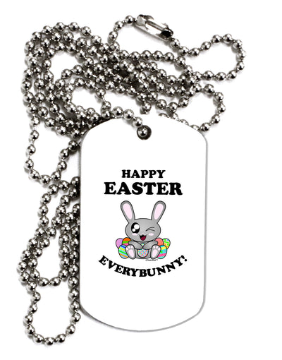 Happy Easter Everybunny Adult Dog Tag Chain Necklace-Dog Tag Necklace-TooLoud-1 Piece-Davson Sales