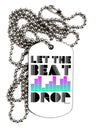 Let the Beat Drop Design Adult Dog Tag Chain Necklace by TooLoud-Dog Tag Necklace-TooLoud-White-Davson Sales