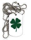 Lucky Four Leaf Clover St Patricks Day Adult Dog Tag Chain Necklace-Dog Tag Necklace-TooLoud-White-Davson Sales