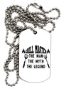 Grill Master The Man The Myth The Legend Adult Dog Tag Chain Necklace 