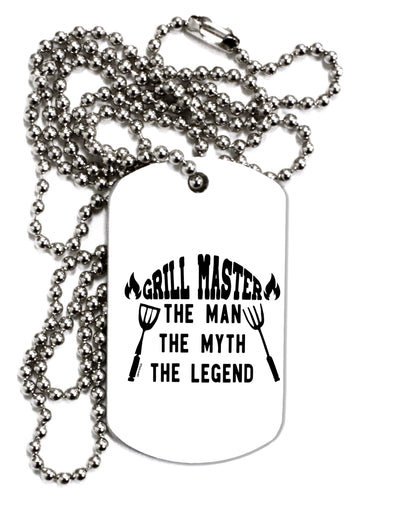 TooLoud Grill Master The Man The Myth The Legend Adult Dog Tag Chain Necklace-Dog Tag Necklace-TooLoud-1 Piece-Davson Sales