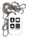 Eat Sleep Poop Repeat Adult Dog Tag Chain Necklace-Dog Tag Necklace-TooLoud-1 Piece-Davson Sales