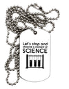 Moment of Science Adult Dog Tag Chain Necklace by TooLoud-Dog Tag Necklace-TooLoud-White-Davson Sales