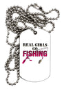 Real Girls Go Fishing Adult Dog Tag Chain Necklace-Dog Tag Necklace-TooLoud-1 Piece-Davson Sales