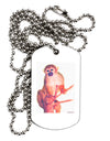 Monkey in Tree Watercolor Adult Dog Tag Chain Necklace-Dog Tag Necklace-TooLoud-White-Davson Sales