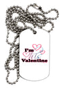 I'm HIS Valentine Adult Dog Tag Chain Necklace-Dog Tag Necklace-TooLoud-1 Piece-Davson Sales