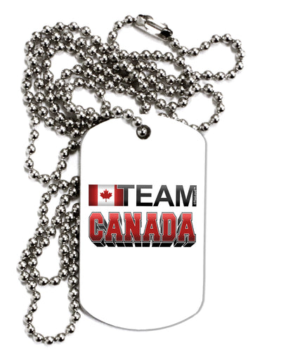 Sporty Team Canada Adult Dog Tag Chain Necklace-Dog Tag Necklace-TooLoud-1 Piece-Davson Sales