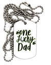 TooLoud One Lucky Dad Shamrock Adult Dog Tag Chain Necklace-Dog Tag Necklace-TooLoud-1 Piece-Davson Sales