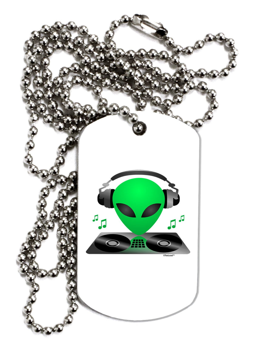 Alien DJ Adult Dog Tag Chain Necklace-Dog Tag Necklace-TooLoud-12 Pieces-Davson Sales