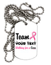 Personalized Team -Name- Breast Cancer Walk - Walking for a Cure Adult Dog Tag Chain Necklace-Dog Tag Necklace-TooLoud-White-Davson Sales