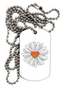 Pretty Daisy Heart Adult Dog Tag Chain Necklace-Dog Tag Necklace-TooLoud-1 Piece-Davson Sales