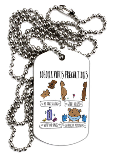 TooLoud Corona Virus Precautions Adult Dog Tag Chain Necklace-Dog Tag Necklace-TooLoud-1 Piece-Davson Sales