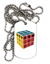 Autism Awareness - Cube Color Adult Dog Tag Chain Necklace by TooLoud-TooLoud-White-Davson Sales