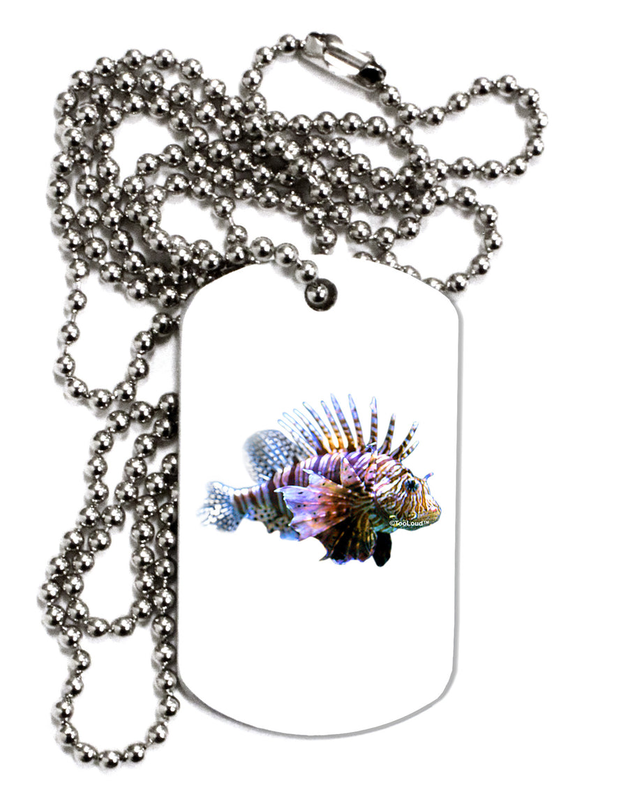 Lionfish Adult Dog Tag Chain Necklace-Dog Tag Necklace-TooLoud-White-Davson Sales