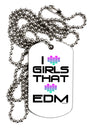 I Heart Girls That Heart EDM Adult Dog Tag Chain Necklace-Dog Tag Necklace-TooLoud-White-Davson Sales