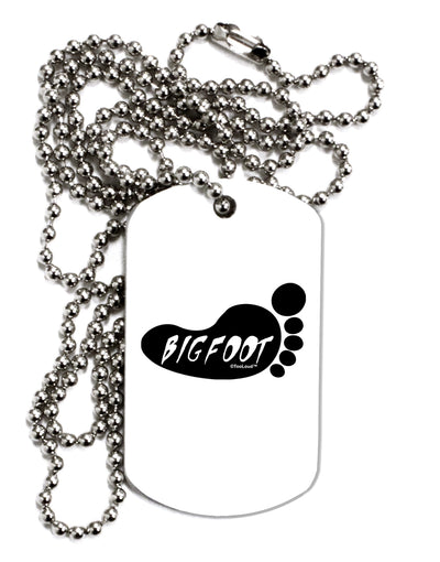 Bigfoot Adult Dog Tag Chain Necklace by TooLoud-Dog Tag Necklace-TooLoud-White-Davson Sales