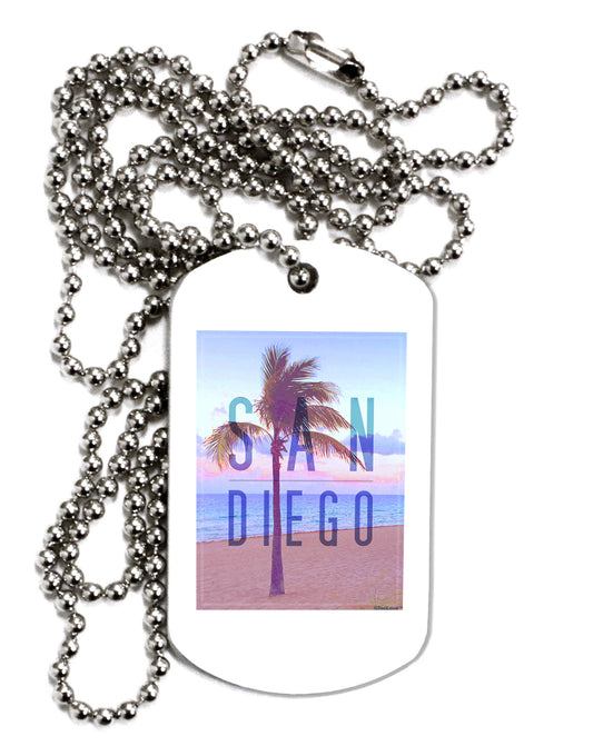 San Diego Beach Filter Adult Dog Tag Chain Necklace-Dog Tag Necklace-TooLoud-1 Piece-Davson Sales