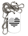 American Flag Heart Design - Stamp Style Adult Dog Tag Chain Necklace by TooLoud-Dog Tag Necklace-TooLoud-White-Davson Sales