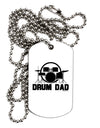 Drum Dad Adult Dog Tag Chain Necklace by TooLoud-Dog Tag Necklace-TooLoud-White-Davson Sales