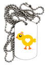 Cute Chick with Bow Adult Dog Tag Chain Necklace by TooLoud-Dog Tag Necklace-TooLoud-White-Davson Sales