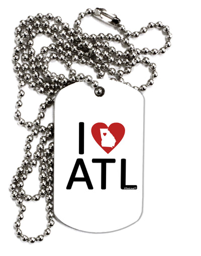 I Heart Atlanta Adult Dog Tag Chain Necklace-Dog Tag Necklace-TooLoud-1 Piece-Davson Sales