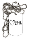 Mom with Brushed Heart Design Adult Dog Tag Chain Necklace by TooLoud-Dog Tag Necklace-TooLoud-White-Davson Sales