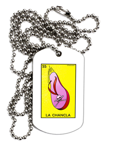 La Chancla Loteria Solid Adult Dog Tag Chain Necklace by TooLoud-TooLoud-1 Piece-Davson Sales