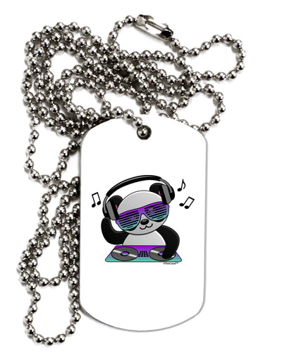 Panda DJ Adult Dog Tag Chain Necklace-Dog Tag Necklace-TooLoud-1 Piece-Davson Sales