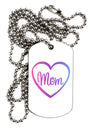 Mom Heart Design - Gradient Colors Adult Dog Tag Chain Necklace by TooLoud-Dog Tag Necklace-TooLoud-White-Davson Sales