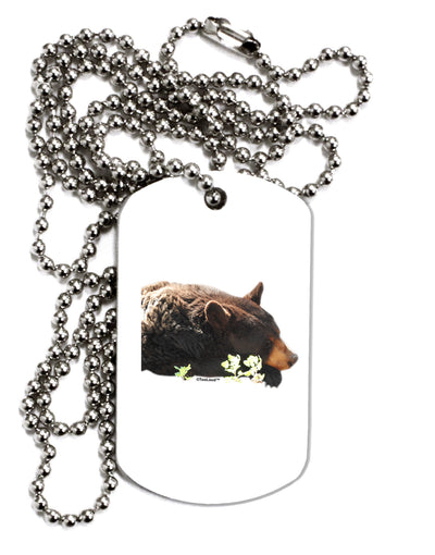 Laying Black Bear Cutout Adult Dog Tag Chain Necklace-Dog Tag Necklace-TooLoud-1 Piece-Davson Sales