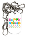 Happy Easter - Tulips Adult Dog Tag Chain Necklace by TooLoud-Dog Tag Necklace-TooLoud-White-Davson Sales