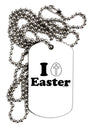 I Egg Cross Easter Design Adult Dog Tag Chain Necklace by TooLoud-Dog Tag Necklace-TooLoud-White-Davson Sales