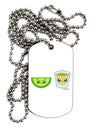 Cute Tequila Shot and Lime Wedge Adult Dog Tag Chain Necklace by TooLoud-Dog Tag Necklace-TooLoud-White-Davson Sales